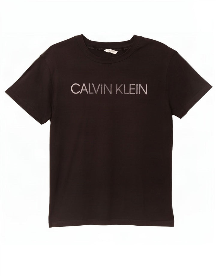Ανδρικό γραφικό T-Shirt Calvin Klein Top Medium Μαύρο