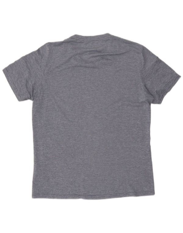 Adidas Ανδρικό T-Shirt Aeroready Top Medium Navy Blue ριγέ πολυεστέρας