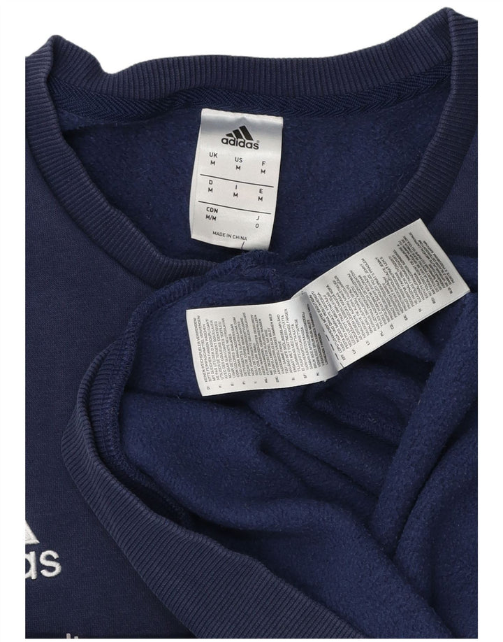 Ανδρικό γραφικό φούτερ Adidas Jumper Medium Navy Blue βαμβακερό