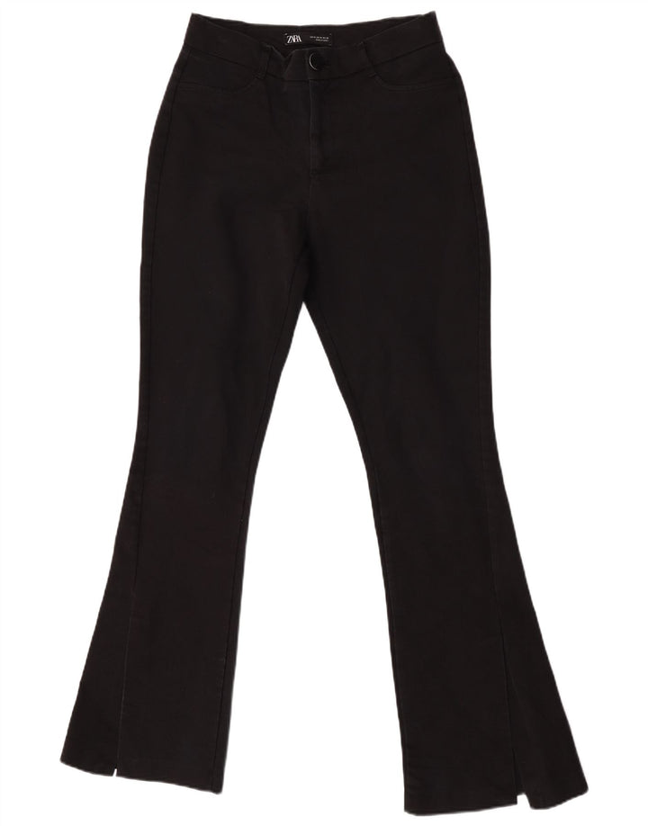 Zara Γυναικείο Flare Casual Παντελόνι Medium W28 L32 Μαύρο