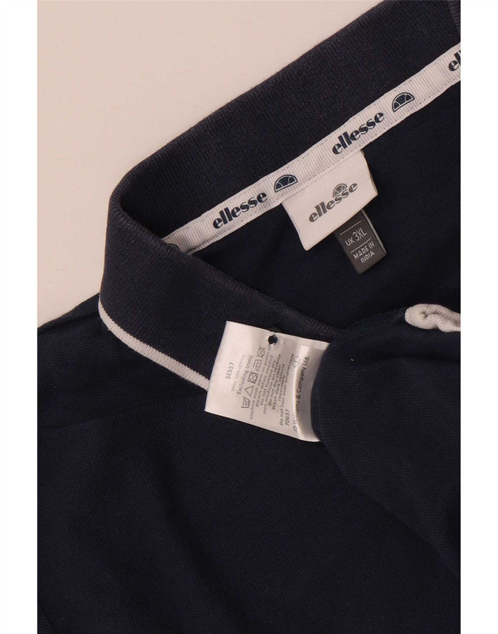 Ellesse Ανδρικό Πόλο Μπλουζάκι 3XL Navy Blue Βαμβακερό