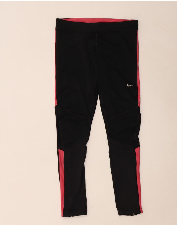Γυναικεία κολάν Nike Dri Fit UK 12 Medium Black Colourblock Polyester