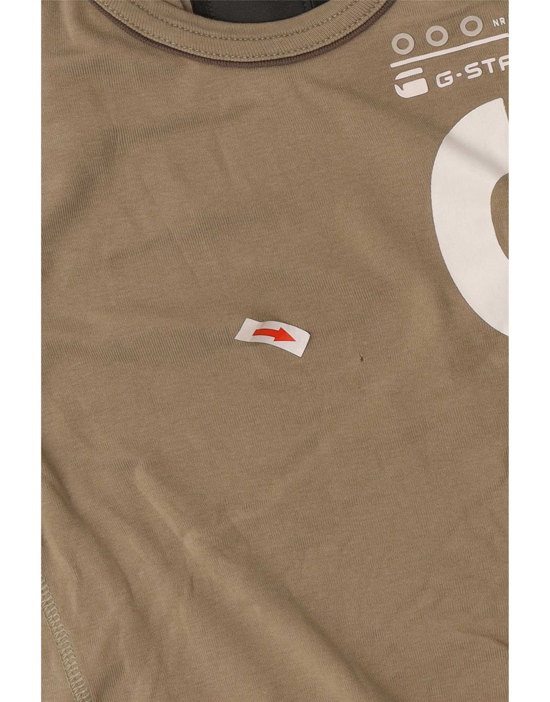 G-Star Ανδρικό γραφικό T-Shirt Top Μικρό Χακί Βαμβακερό