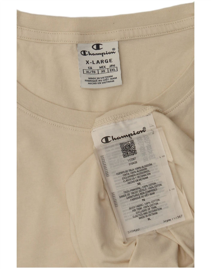 Champion Γυναικείο T-Shirt Top UK 18 XL από λευκό βαμβακερό