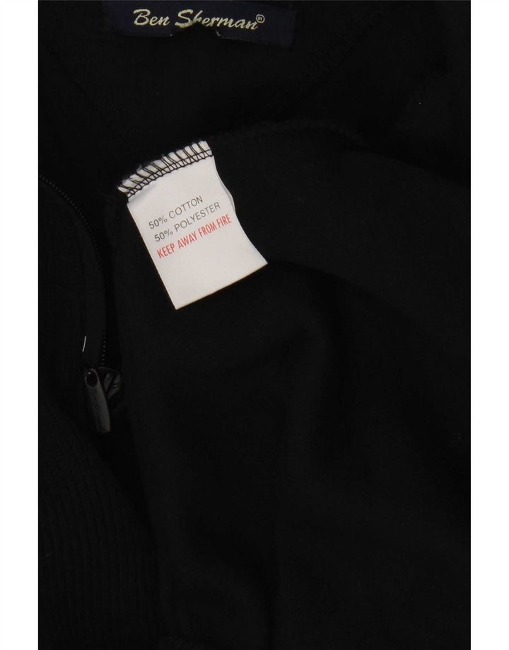 Ανδρικό πουλόβερ με λαιμόκοψη με φερμουάρ Ben Sherman Μεγάλο μπλε βαμβακερό