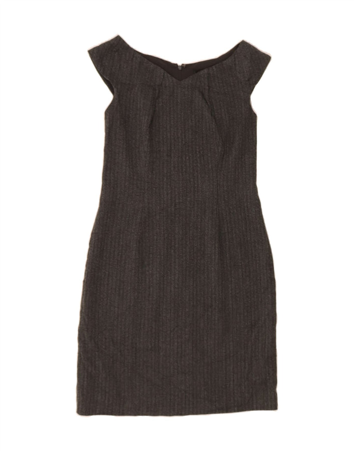 MOSSIMO Womens Sleeveless Basic Dress UK 8 Small Grey Striped Polyester Vintage Mossimo and Second-Hand Mossimo from Messina Hembry 