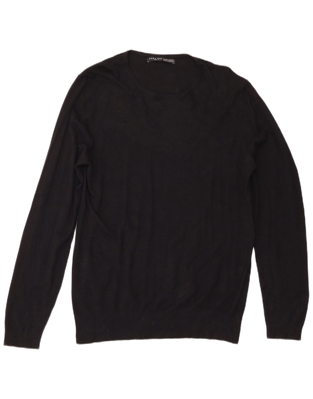 Ανδρικό πουλόβερ Zara Crew Neck Jumper XL Μαύρο