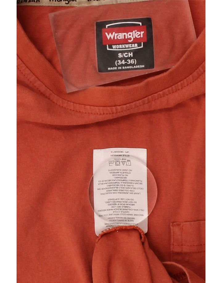 WRANGLER Mens T-Shirt Top Small Orange Cotton Vintage Wrangler and Second-Hand Wrangler from Messina Hembry 