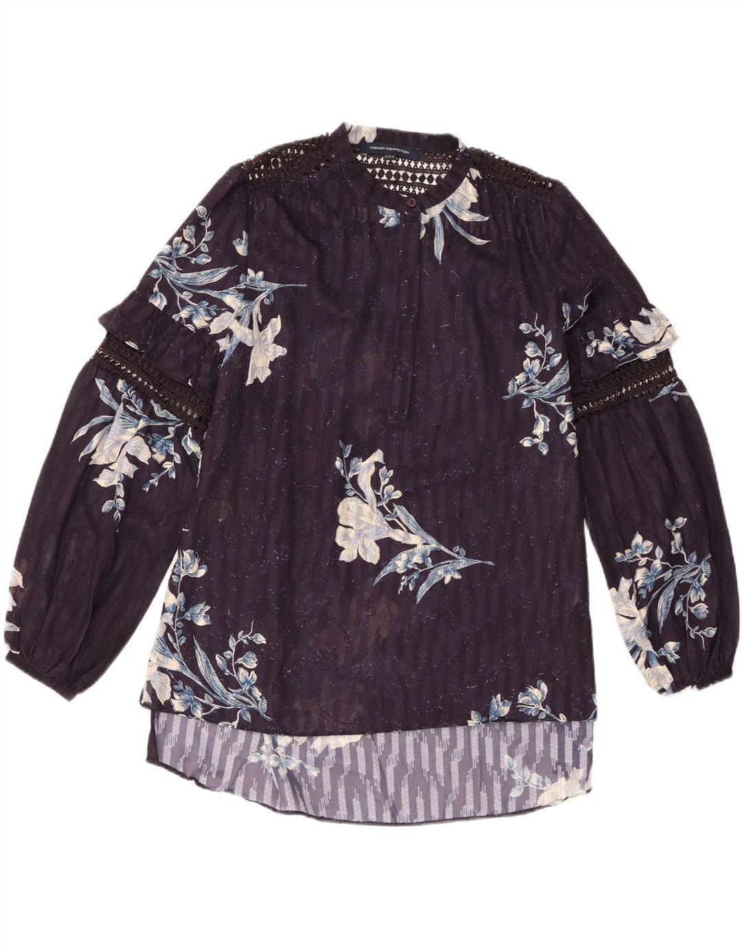 Γυναικεία μακρυμάνικη μπλούζα French Connection Top UK 10 Small Navy Blue