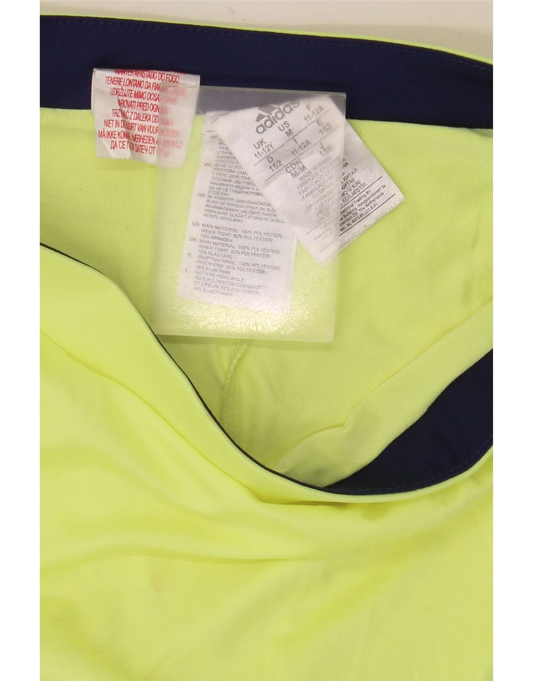 Adidas Girls Climalite Skort 11-12 ετών Yellow Colorblock Polyester