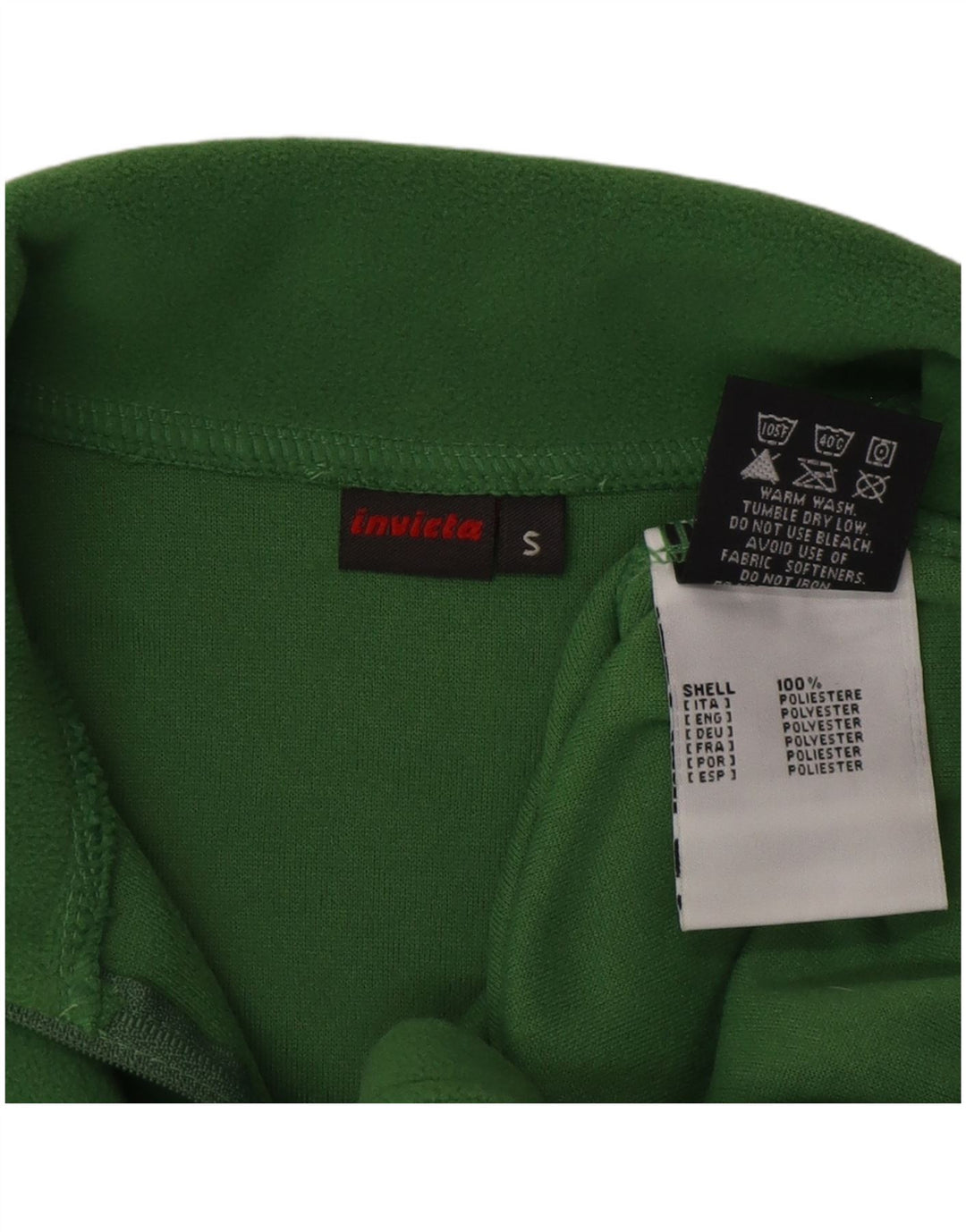 Invicta Ανδρικό φερμουάρ Fleece Jumper Μικρός Πράσινος Πολυεστέρας
