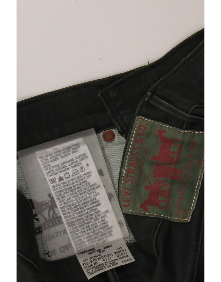 Levi's Womens 511 Slim Jeans W29 L32 Πράσινο βαμβακερό