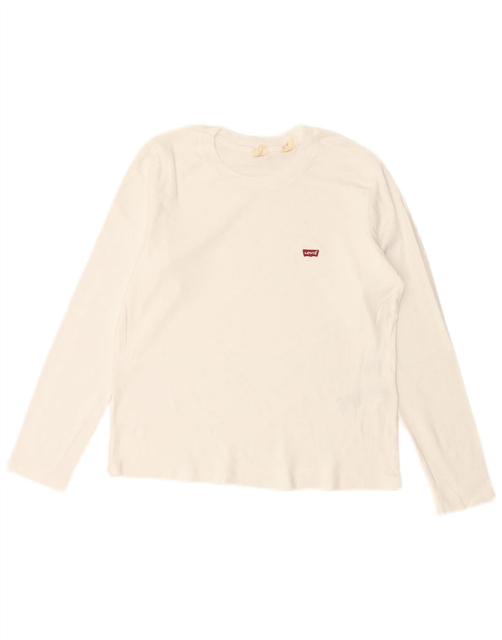 LEVI'S Womens Top Long Sleeve UK 18 XL White Cotton