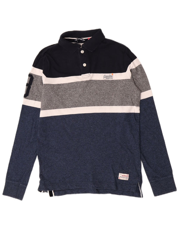 Superdry Boys μακρυμάνικο μπλουζάκι ράγκμπι πόλο 15-16 ετών XL μπλε χρώμα