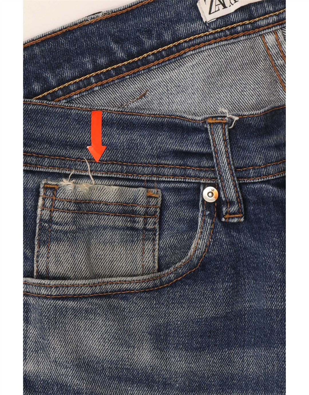 Zara Ανδρικό Slim Jeans EU 42 Large W32 L30 Blue