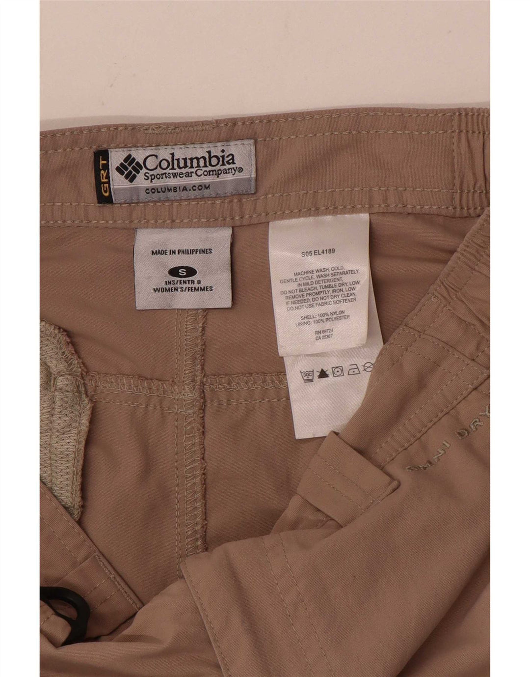 Γυναικείο σορτς Cargo Columbia Small W26 Beige Nylon