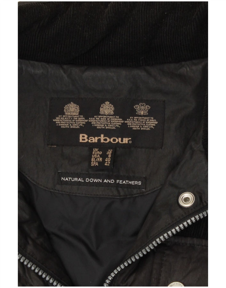 Γυναικείο παλτό Barbour padded UK 12 μεσαίο μαύρο βαμβακερό
