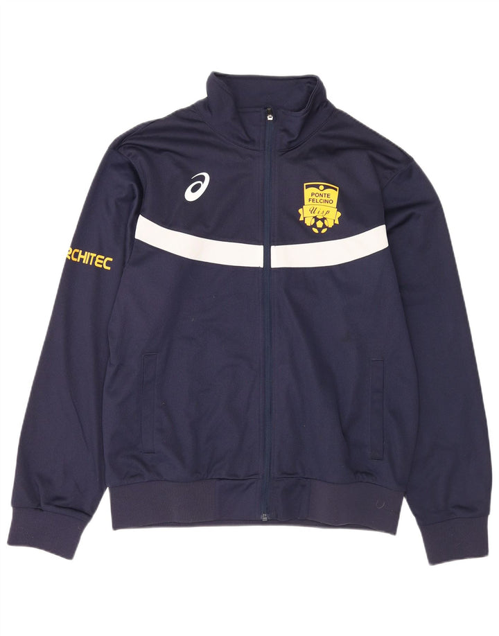 ASICS Ανδρική φόρμα αθλητικής φόρμας γραφικών Top Jacket Μεγάλο μπλε μπλε χρώματος