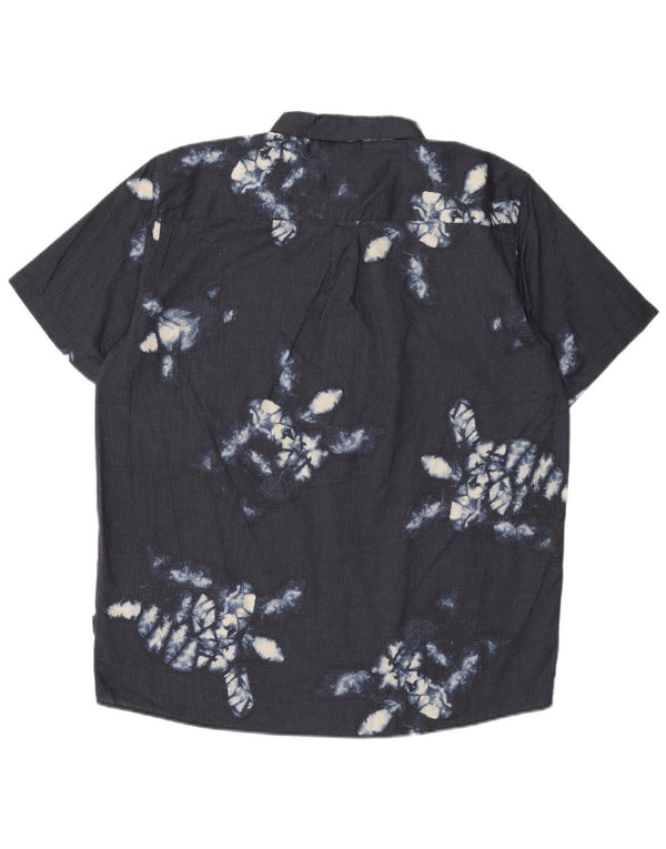 Ανδρικό κοντομάνικο πουκάμισο με μοτίβο Patagonia XL Navy Blue Hawaiian