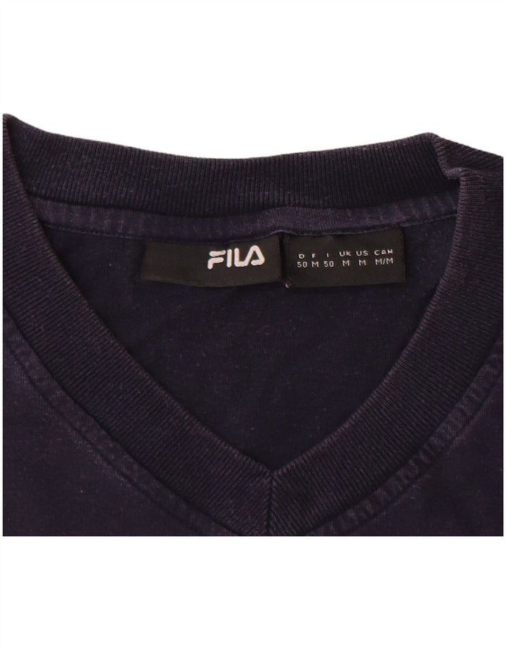 Ανδρικό γραφικό T-Shirt FILA Top Medium Navy Blue από βαμβάκι