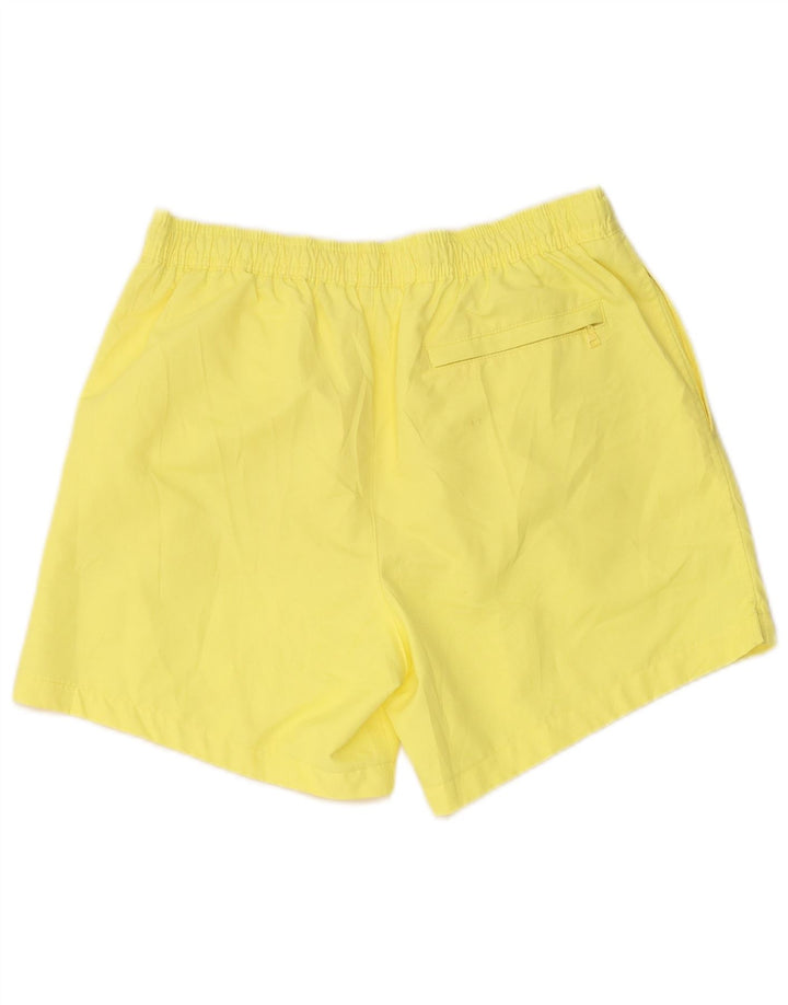 Γυναικεία γραφικά σορτς κολύμβησης Calvin Klein UK 12 μεσαίου κίτρινου πολυεστέρα