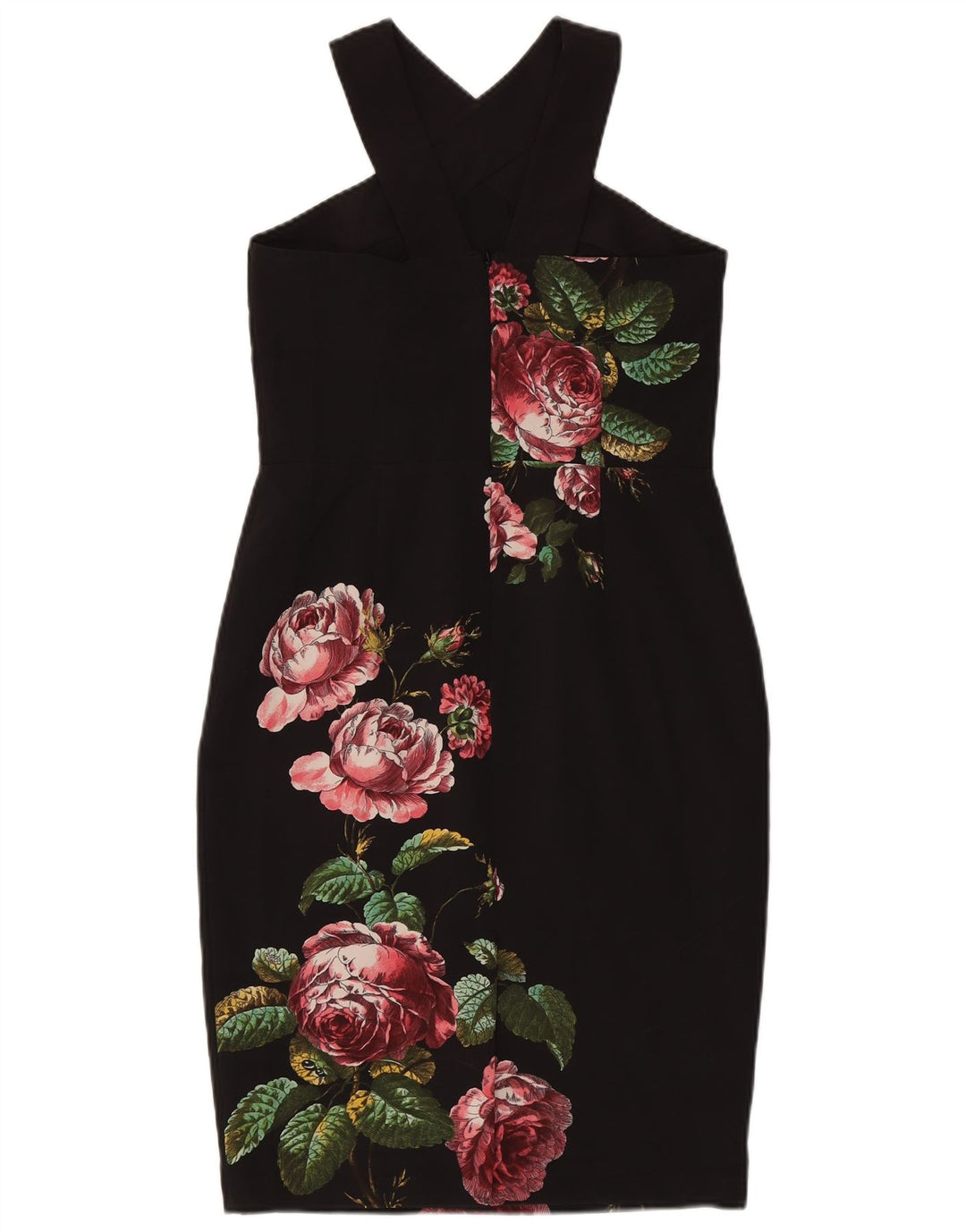 Γυναικείο φόρεμα Oasis Halter UK 12 Medium Black Floral Polyester