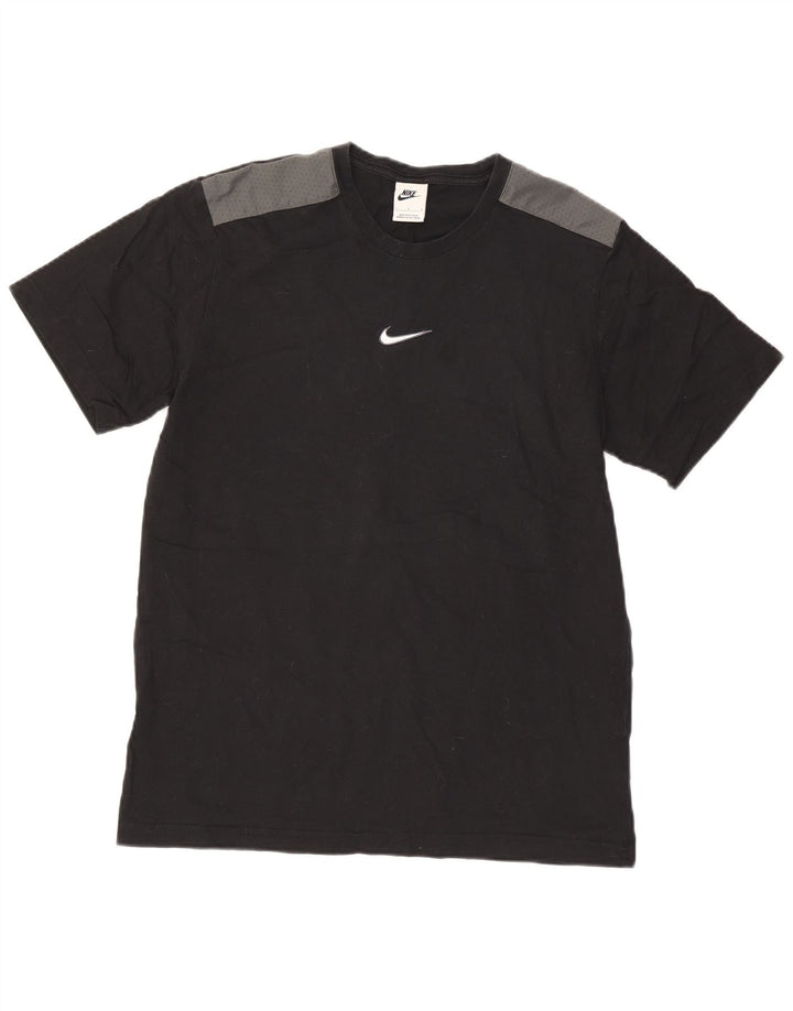 Ανδρικό T-Shirt Nike Top Large Black Colourblock Βαμβακερό