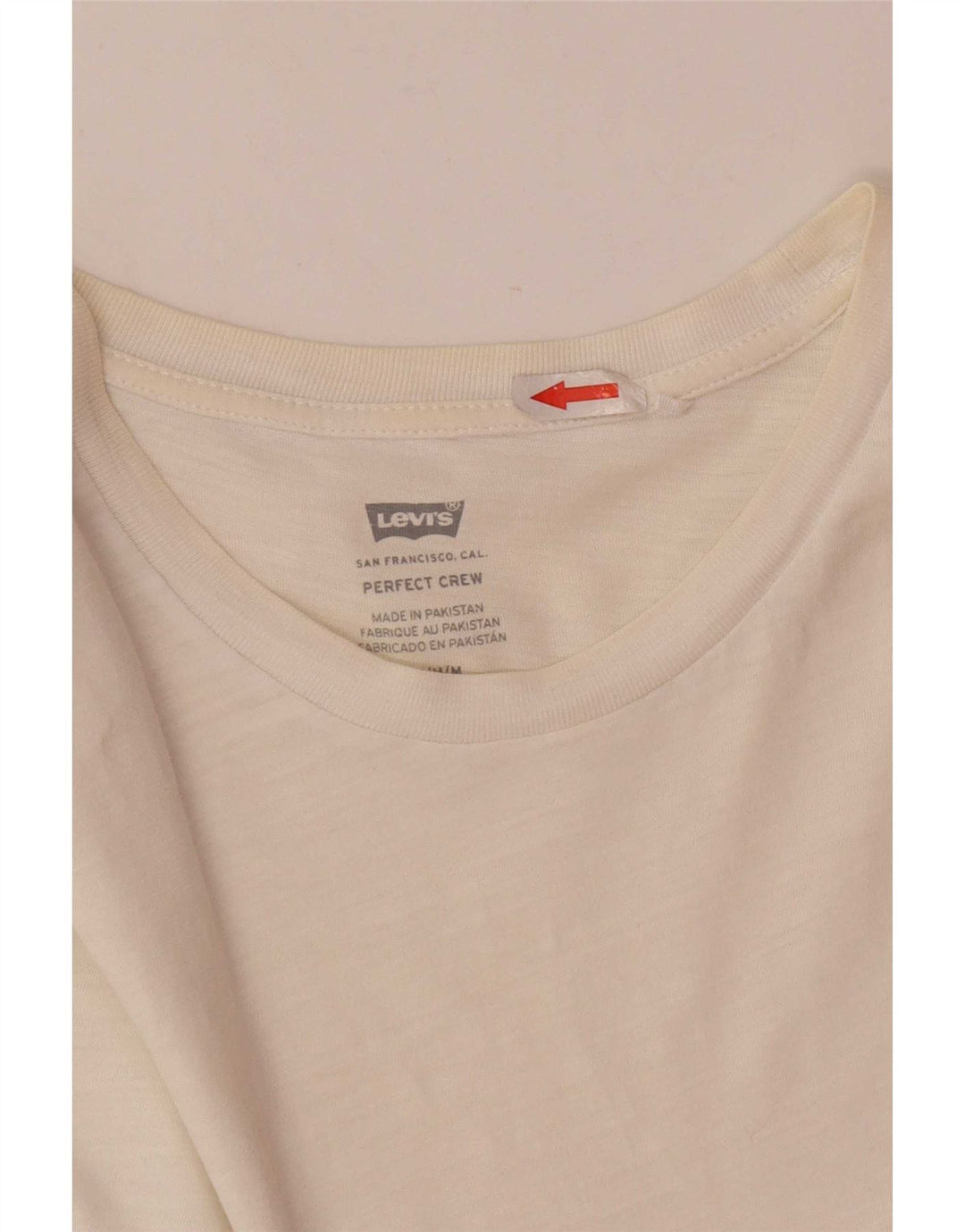 Γυναικείο T-Shirt Levi's Top UK 14 μεσαίο λευκό βαμβακερό