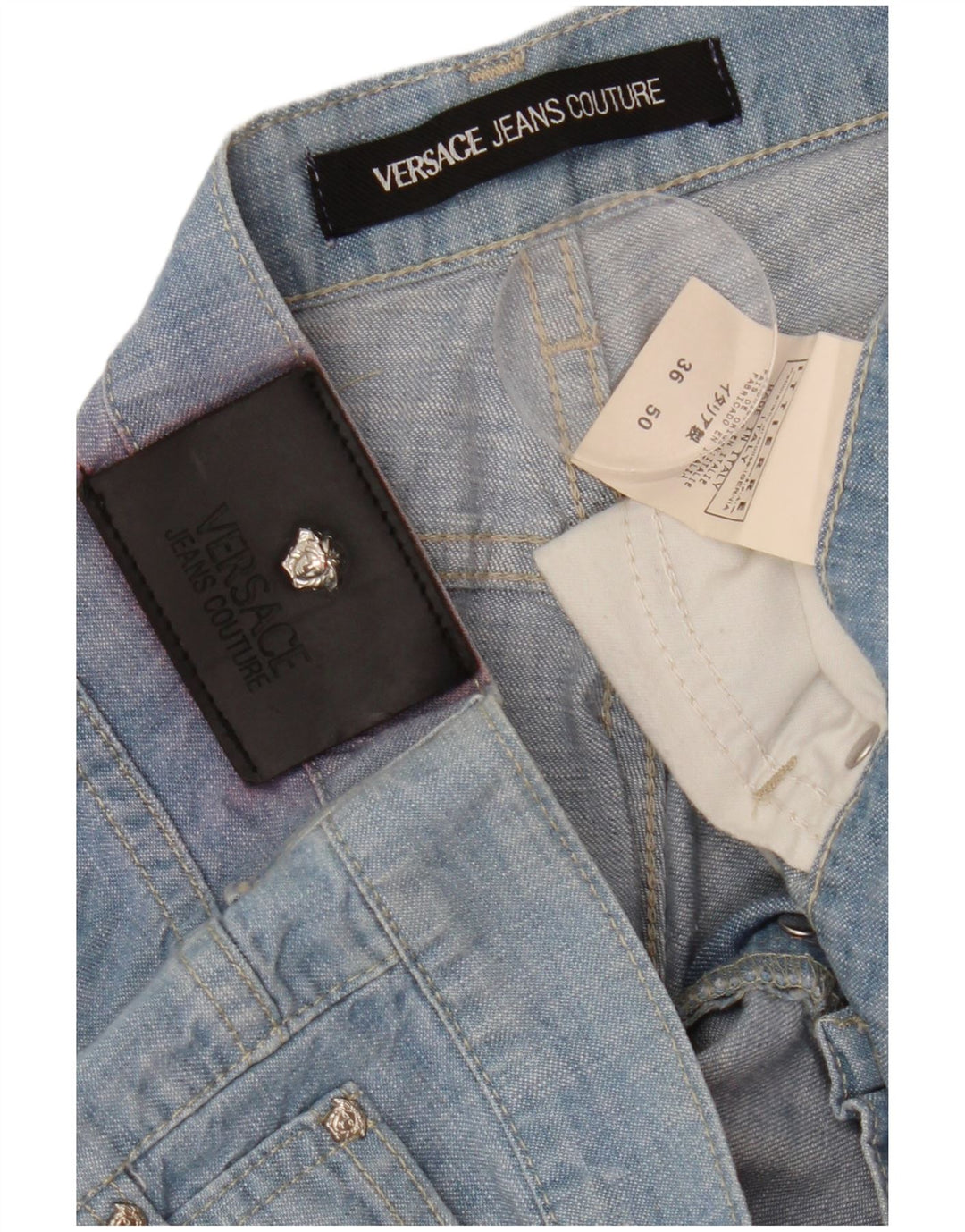 Ανδρικό τζιν Versace ίσιο IT 50 Large W36 L37 Μπλε βαμβακερό
