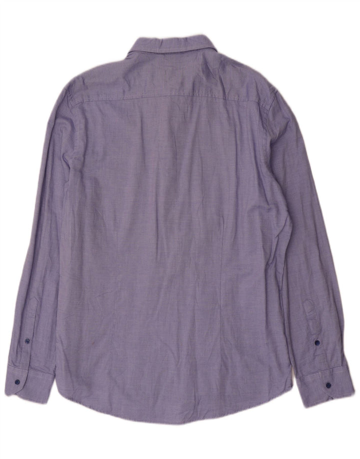 Ανδρικό πουκάμισο Dack's Slim Fit XL Βαμβακερό με μπλε στίγματα