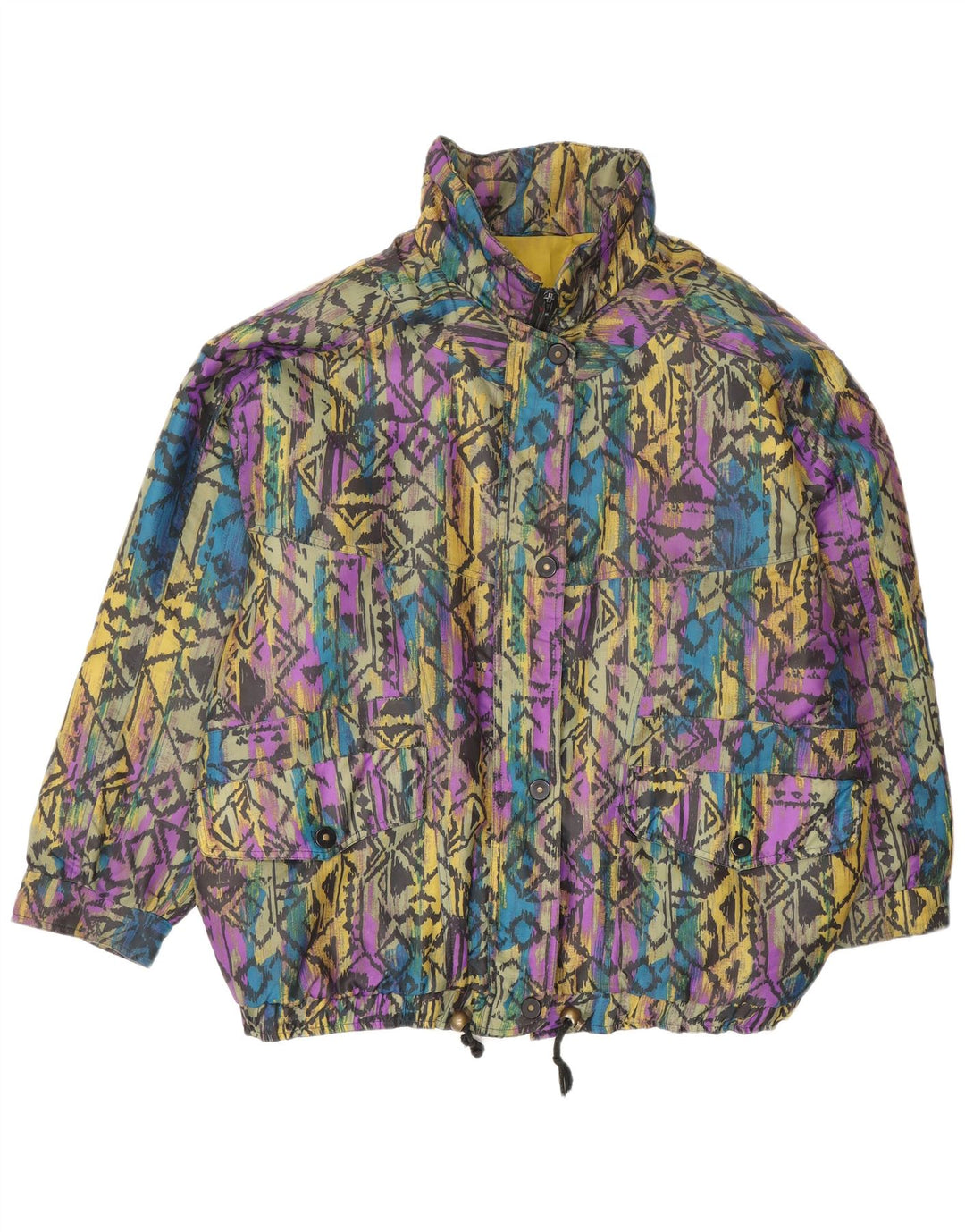 Vintage Γυναικείο Αντιανεμικό Μπουφάν EU 40 Μεσαίο Πολύχρωμο Γεωμετρικό