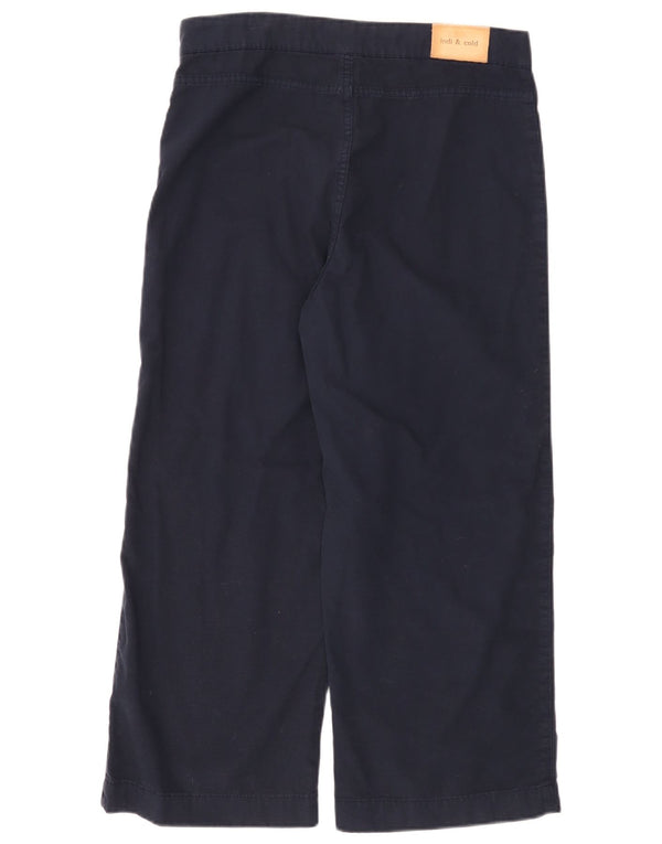 Indi & Cold Γυναικεία Loose Fit Cropped Παντελόνι EU 42 Large W32 L24 Navy Blue