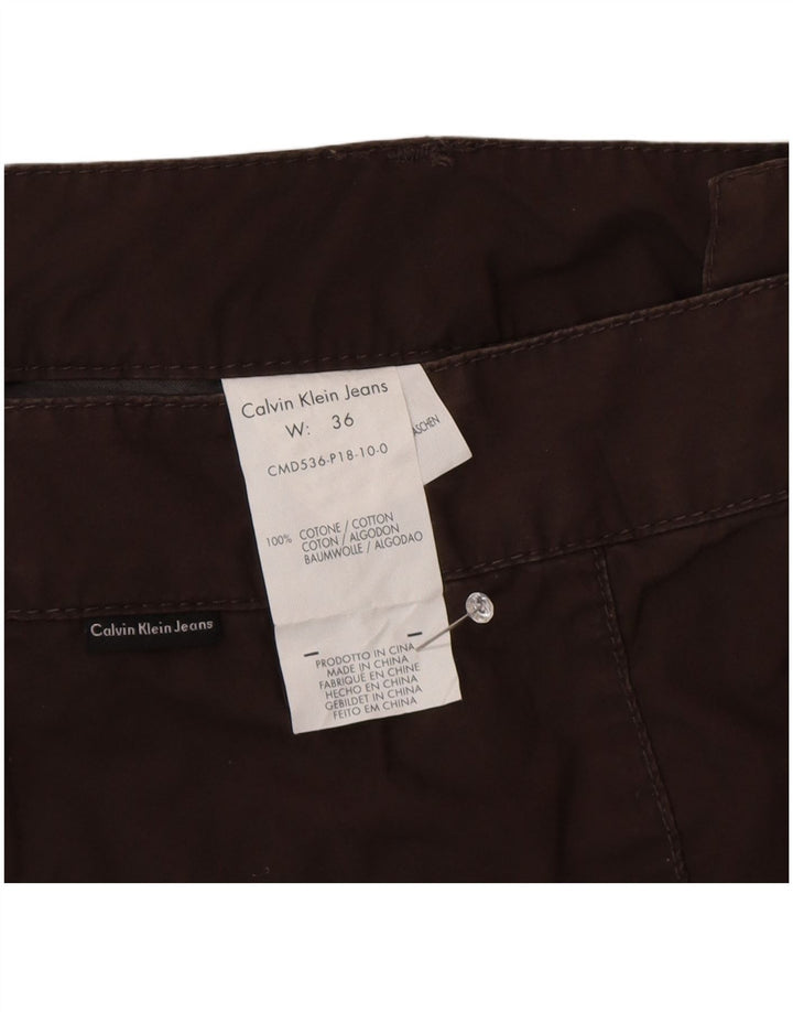 Ανδρικό σορτς Chino Calvin Klein W36 μεγάλο καφέ βαμβακερό
