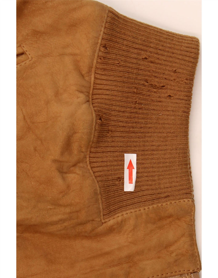 Arpel Ανδρικό Suede Bomber Jacket IT 52 XL Καφέ Δερμάτινο