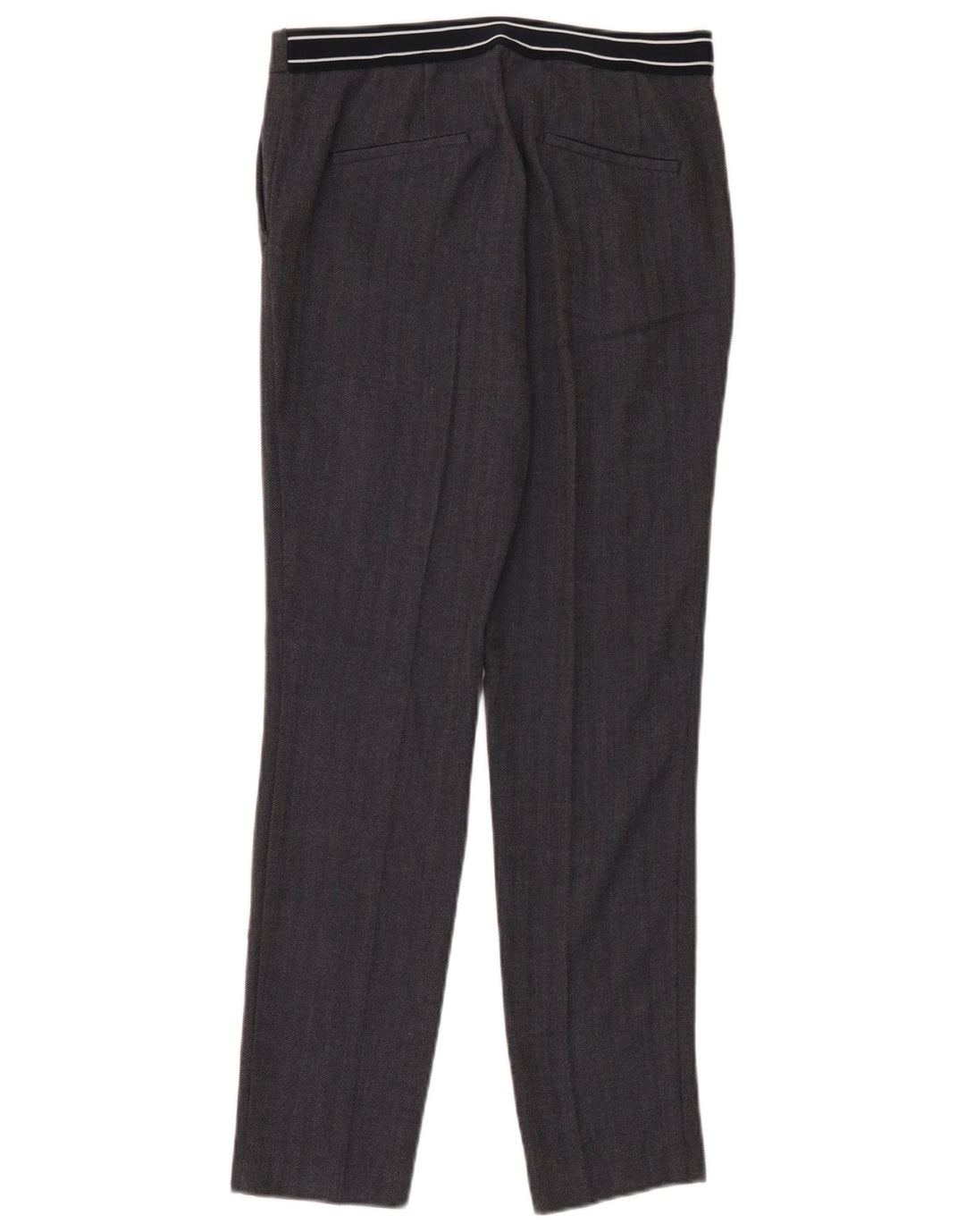 Zara Γυναικείο Slim παντελόνι Chino Μεγάλο W30 L28 Μαύρο Πολυεστέρας Ψαροκόκκαλο