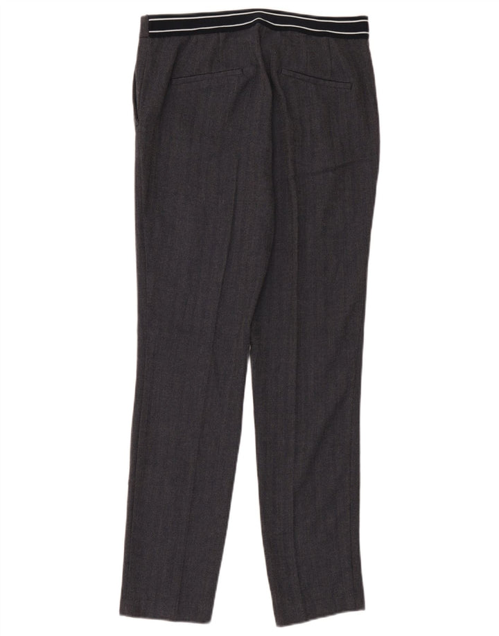 Zara Γυναικείο Slim παντελόνι Chino Μεγάλο W30 L28 Μαύρο Πολυεστέρας Ψαροκόκκαλο
