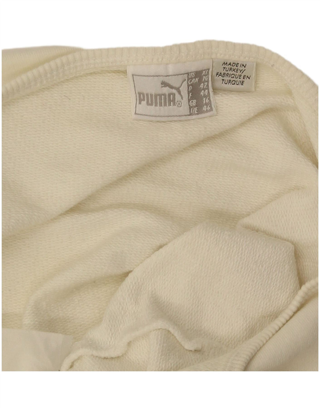 Puma Womens Graphic Crop Halter Top 16 Large Off White