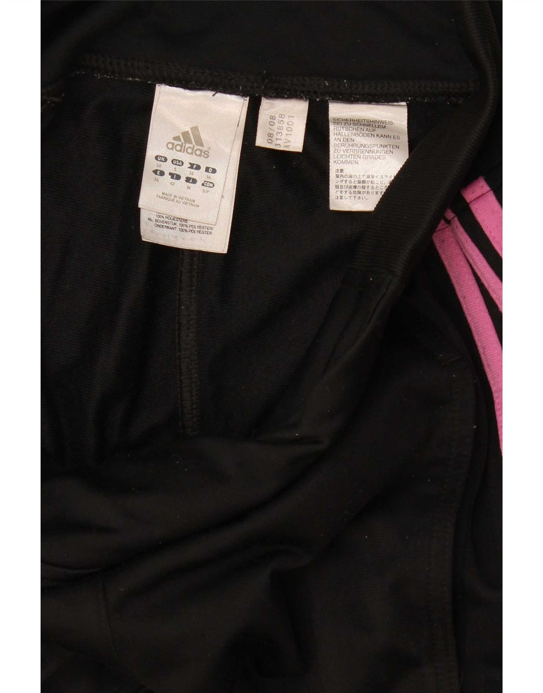 Γυναικεία αθλητική φόρμα Adidas Παντελόνι UK 10 Small Black Polyester