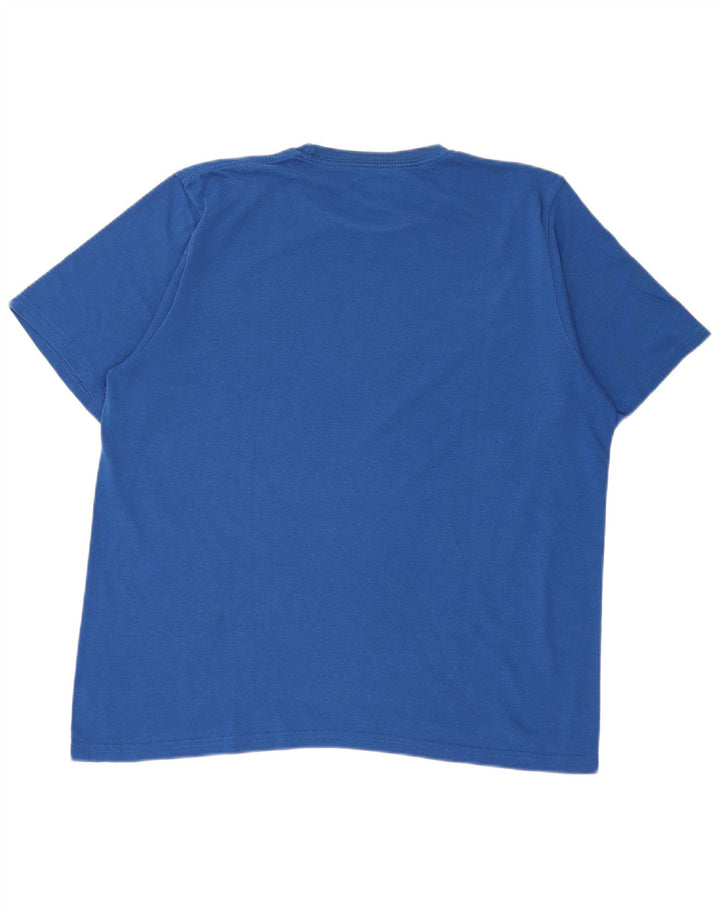 Ανδρικό γραφικό T-Shirt Reebok Top από μεσαίο μπλε βαμβακερό