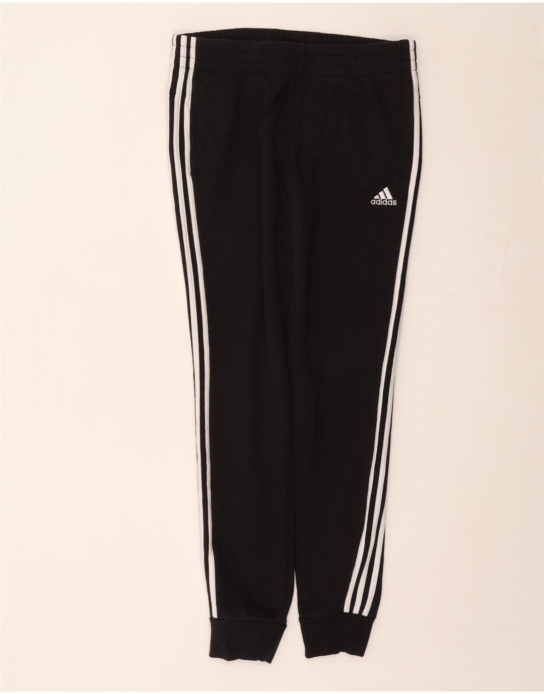Γυναικεία αθλητική φόρμα ADIDAS Παντελόνι Joggers UK 12/14 Μεσαίο μαύρο βαμβακερό
