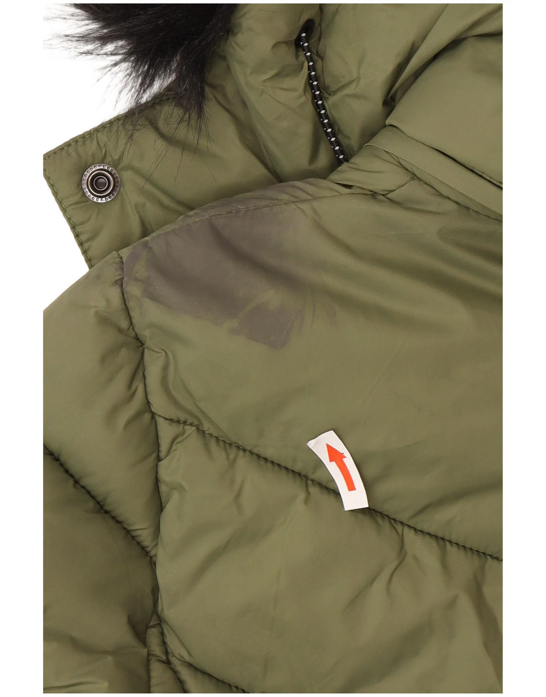 Superdry γυναικείο μπουφάν με κουκούλα UK 8 Small Green Nylon