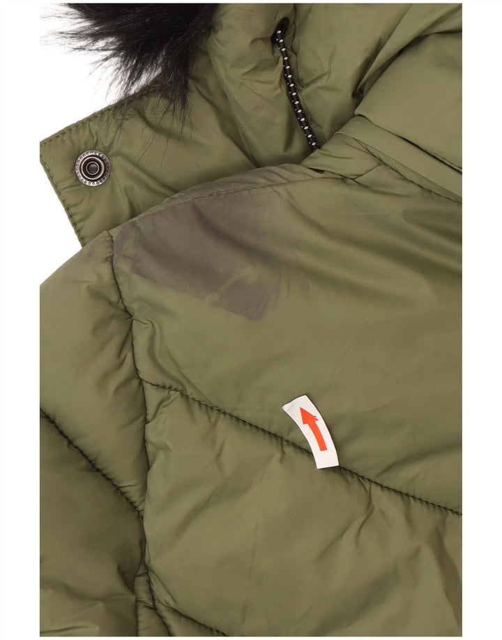 Superdry γυναικείο μπουφάν με κουκούλα UK 8 Small Green Nylon