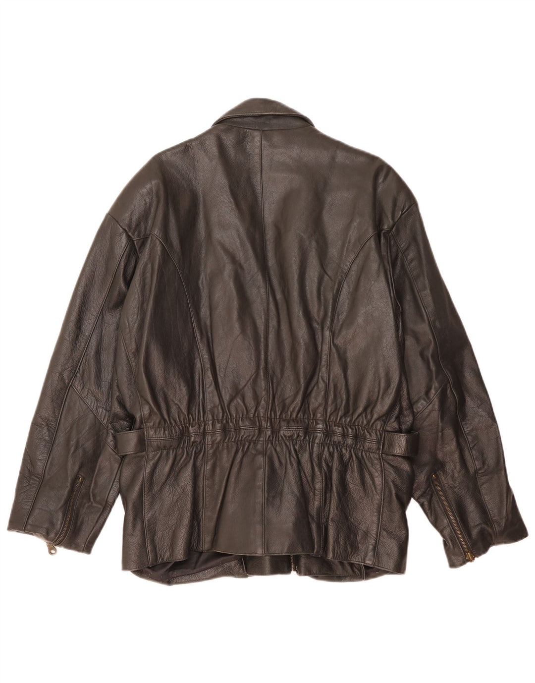Vintage Ανδρικό Biker Δερμάτινο Μπουφάν UK 38 Medium Black Leather