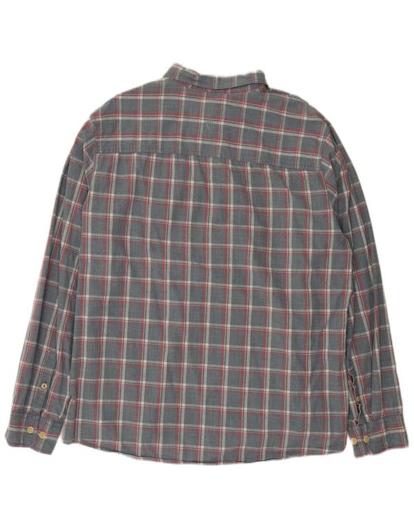 Fat Face Ανδρικό πουκάμισο Regular Fit 2XL Γκρι καρό βαμβακερό