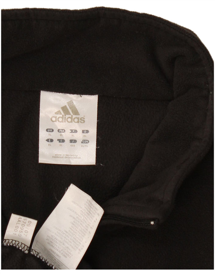 Adidas Ανδρικό φερμουάρ Fleece Jumper XL Μαύρο Πολυεστέρας