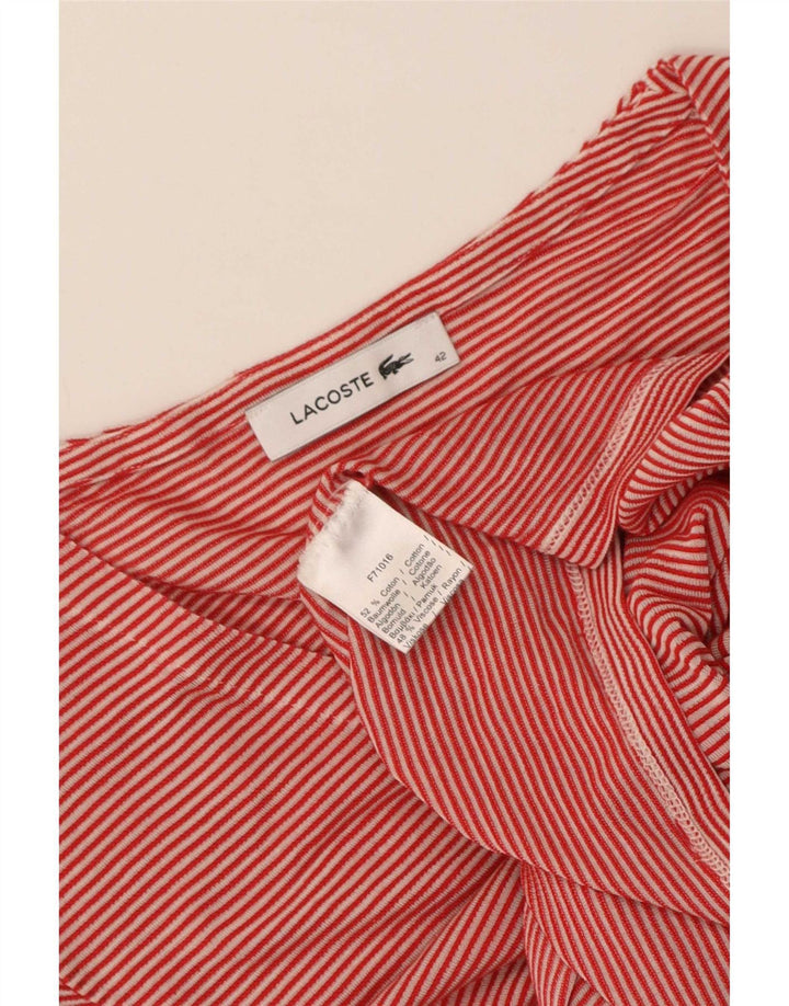 Lacoste Γυναικείο T-Shirt Top IT 42 μεγάλο κόκκινο βαμβακερό