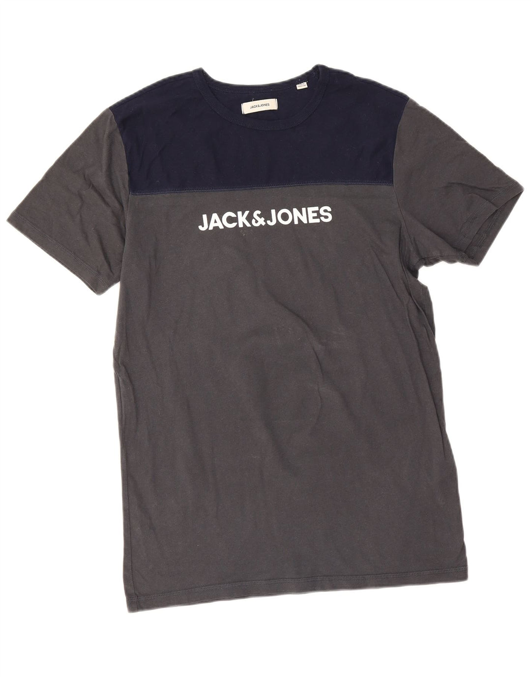 Ανδρικό γραφικό μπλουζάκι Jack & Jones Τοπ μεσαίου γκρι χρώματος βαμβακερό