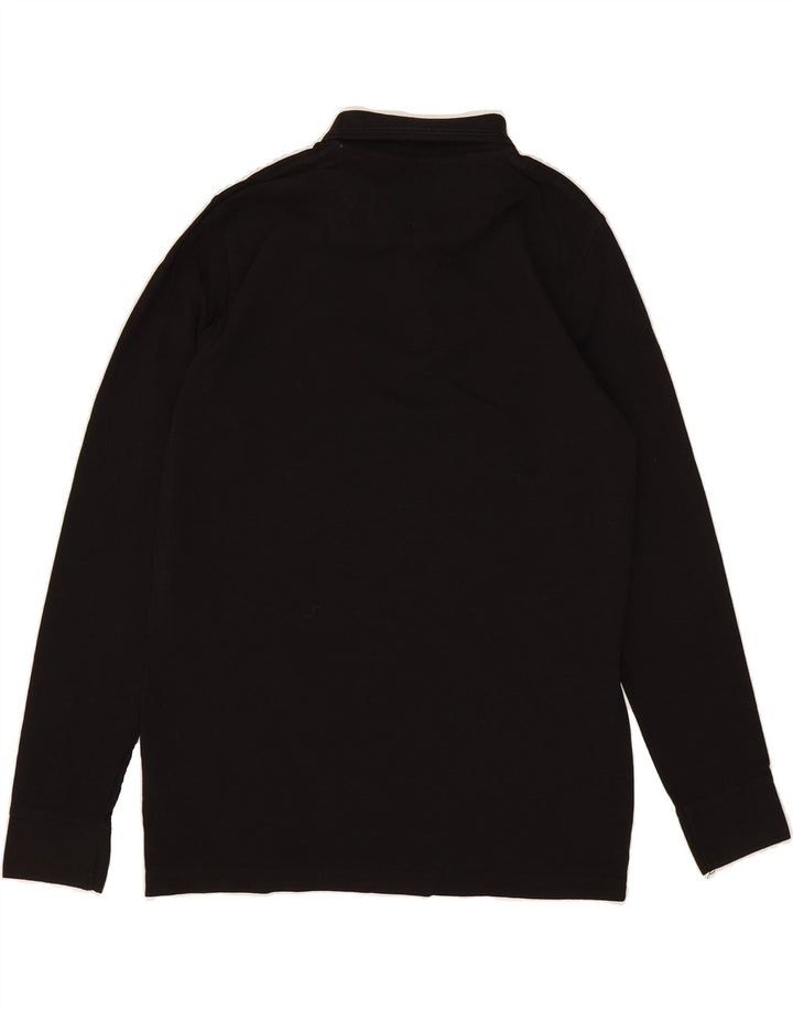 PIERRE CARDIN Mens Paris Regular Fit Long Sleeve Polo Shirt Medium Black Vintage Pierre Cardin and Second-Hand Pierre Cardin from Messina Hembry 