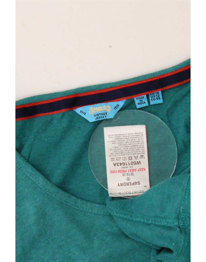 Superdry Γυναικείο Γιλέκο UK 16 μεγάλο βαμβακερό πράσινο