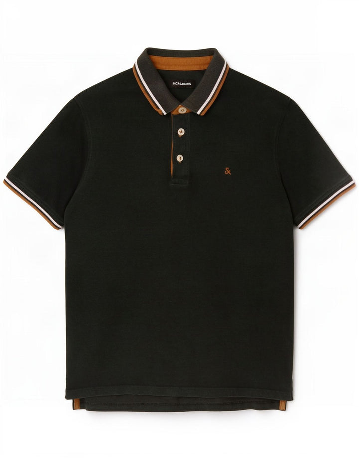 Ανδρικό μπλουζάκι πόλο Jack & Jones, μικρό πράσινο βαμβακερό